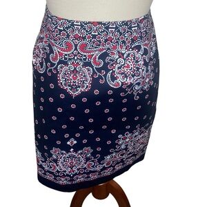Talbots Patterned Skirt with Side Zipper